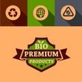 Flat bio premium design elements Royalty Free Stock Photo