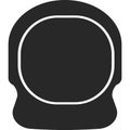 Flat black astronaut spacesuit badge. Vector image. Royalty Free Stock Photo