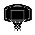 Flat black basket ring icon