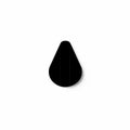 Minimalist Black Teardrop: Graphic Design Inspired Guitar Pick Illustration Royalty Free Stock Photo