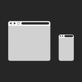 Flat blank browser windows Royalty Free Stock Photo