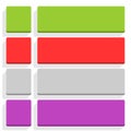 Flat blank icon empty internet color button Royalty Free Stock Photo