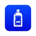 Flat bottle icon blue vector