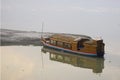 Flat bottom boat for tourism holiday on River Assam in India, Asia Royalty Free Stock Photo