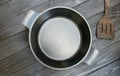 Flat bottom pan and flipper used in frying Royalty Free Stock Photo