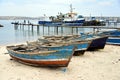 Fishing boats in Baia Farta. Angola. Royalty Free Stock Photo