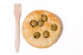 Flat Bread with Olive Royalty Free Stock Photo