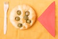 Flat Bread with Olive Royalty Free Stock Photo