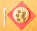 Flat Bread with Olive Royalty Free Stock Photo