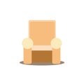 Flat brown chair vector illustration