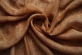A flat brown linen texture with subtle shimmering threads, providing an elegant and sophisticated background for various appl Royalty Free Stock Photo