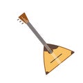 Flat brown vector balalaika icon