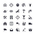 Flat building icons