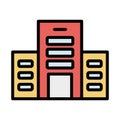 Flat building Isolated Vector icon which can easily modify or edit Royalty Free Stock Photo
