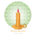 Flat business background with candle flashed money