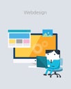 Flat Business character Series. webdesign concept Royalty Free Stock Photo