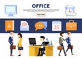 Flat Business Office Concept
