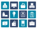 Flat Business and office equipment icons