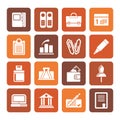 Flat Business, Office and Finance Icons Royalty Free Stock Photo