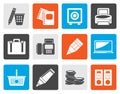 Flat Business, Office and Finance Icons Royalty Free Stock Photo
