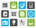 Flat Business and office icons Royalty Free Stock Photo