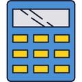 Flat calculator vector icon isolated web design Royalty Free Stock Photo