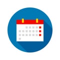 Flat Calendar Circle Icon