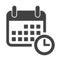 Flat calendar Icon. Calendar on the wall. Vector illustration.Calendar icon in flat style. Calendar symbol for your web site desig
