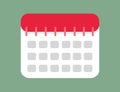 Flat Calendar Icon Vector with Date. Reminder Image