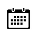 Flat calendar Icon. Calendar on the wall. Vector illustration