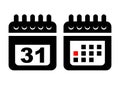 Flat calendar web mobile icon. Vector illustration Royalty Free Stock Photo