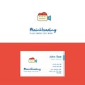 Flat Camcoder Logo and Visiting Card Template. Busienss Concept Logo Design Royalty Free Stock Photo