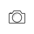 Flat camera photography icon vector