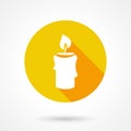 Flat candle icon