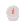 Flat candle. view from above. The concept of warmth and comfort at home
