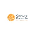 flat Capture Formula Glass formula logo design