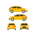 Flat car in different view icon and simple flat symbol for website,mobile,logo,app,UI Royalty Free Stock Photo