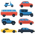 Flat car icon set Royalty Free Stock Photo