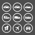 Flat car icons set Royalty Free Stock Photo