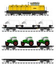 Flat car train set