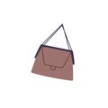 Flat cartoon fashionable woman handbag,stylish fashion vector illustration concept