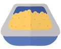 Flat cartoon filler tray icon