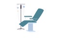 Flat cartoon medical drop counter and chair,treatment and therapy vector illustration concept Royalty Free Stock Photo