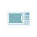Flat cartoon microwave icon. Vintage kitchen appliances. The object is separate from the background. Vector element Royalty Free Stock Photo