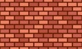 Flat cartoon red brick wall background. texture pattern for continuous replicate Royalty Free Stock Photo