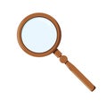 Flat cartoon style magnifying glass icon vector design magnifier object for you project