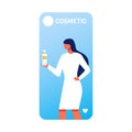 Beauty Mobile Banner with Woman Using Nano Spray