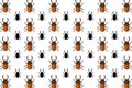 Flat Chalcosoma Insect Pattern Background Royalty Free Stock Photo