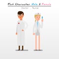 Flat Character Doctor , Nurse