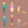 Flat characters for animation Royalty Free Stock Photo
